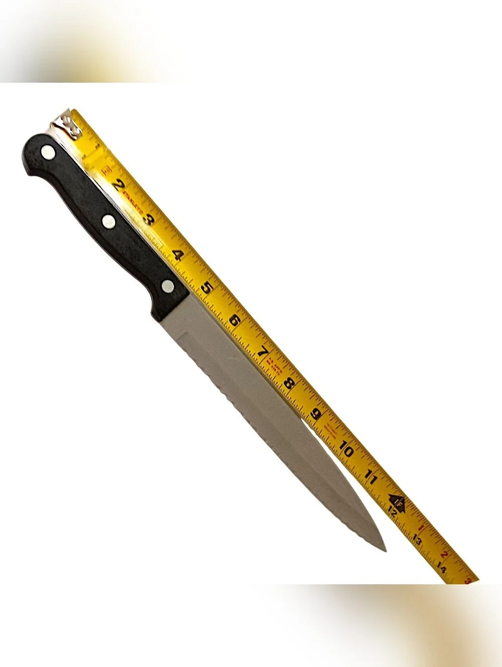 Ginsu Kiso Slicer Knife Black Handle Dishwasher Safe Stainless Steel Blade